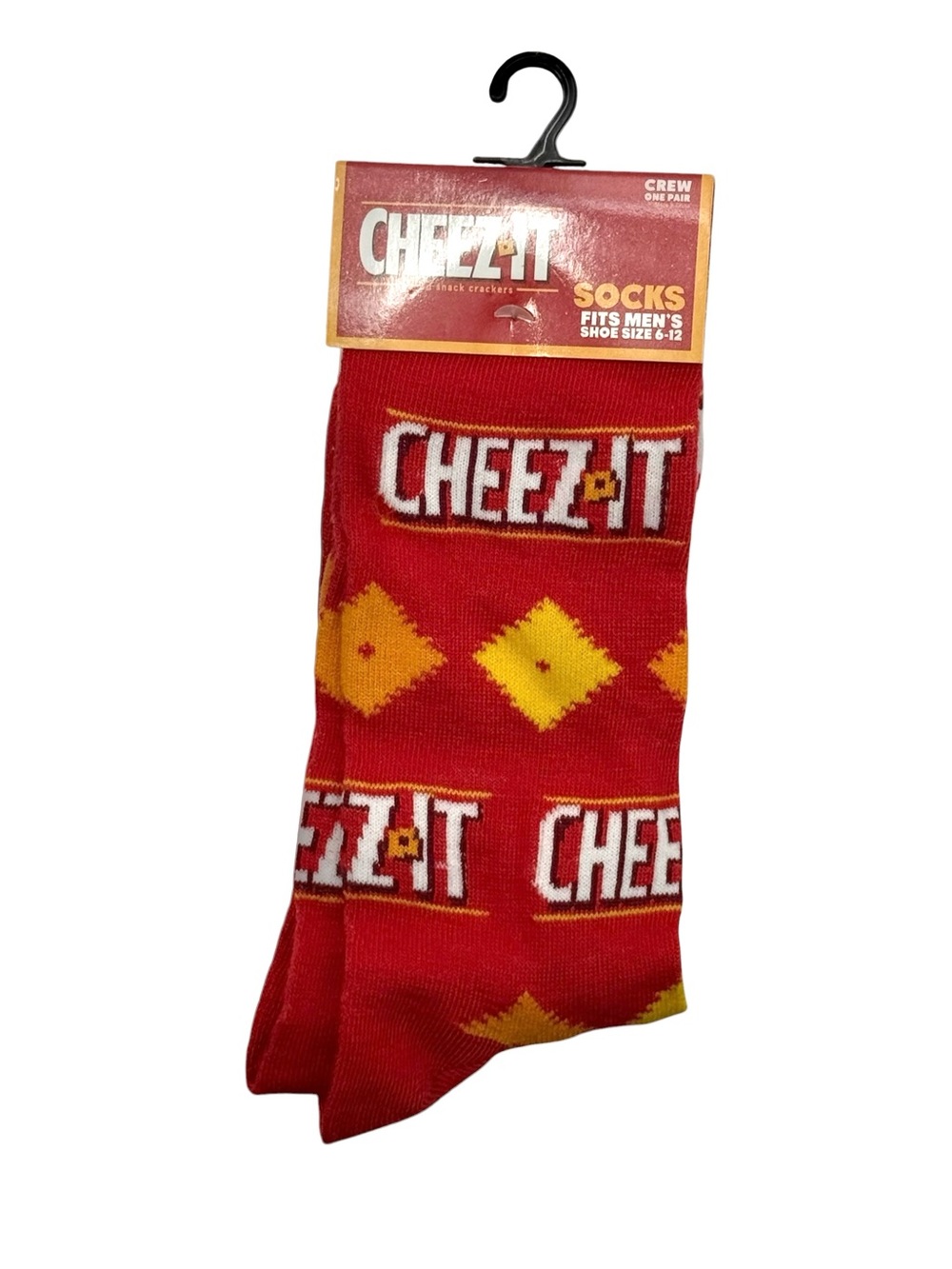 Odd Sox Cheez-It Men’s Crew Socks Red Novelty NWT Size 6-12